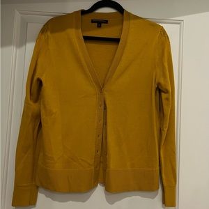 Banana Republic mustard yellow cardigan, size M